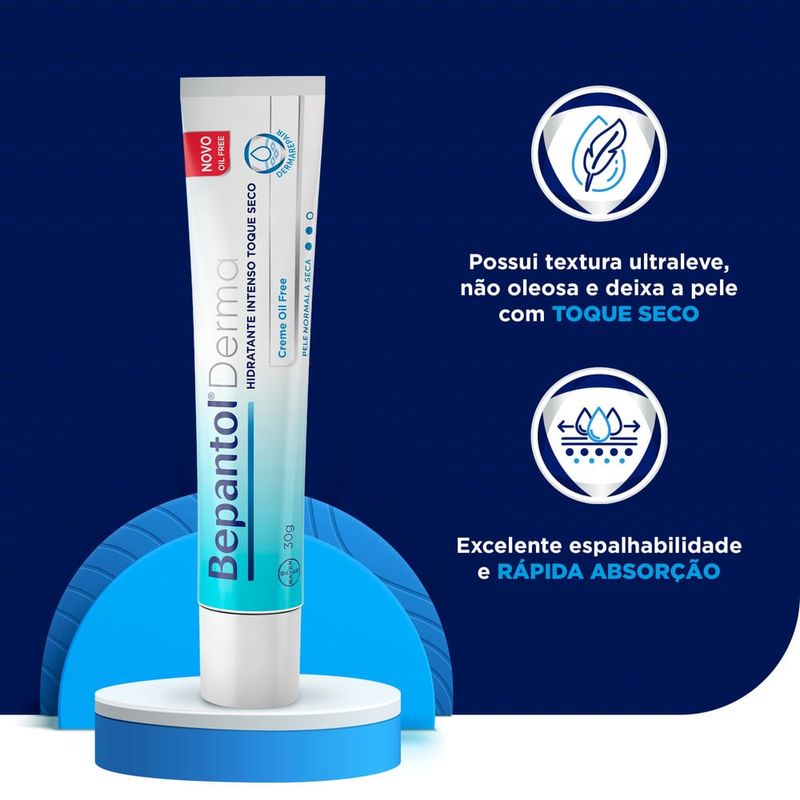 Creme Hidratante Bepantol Derma Toque Seco Oil Free Pele Normal a Seca 30g