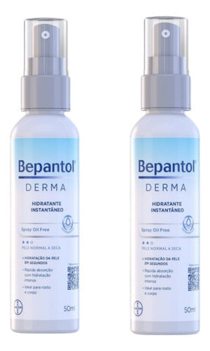 2 Bepantol Derma Solução Spray Hidratante Pele E Cabelo 50ml