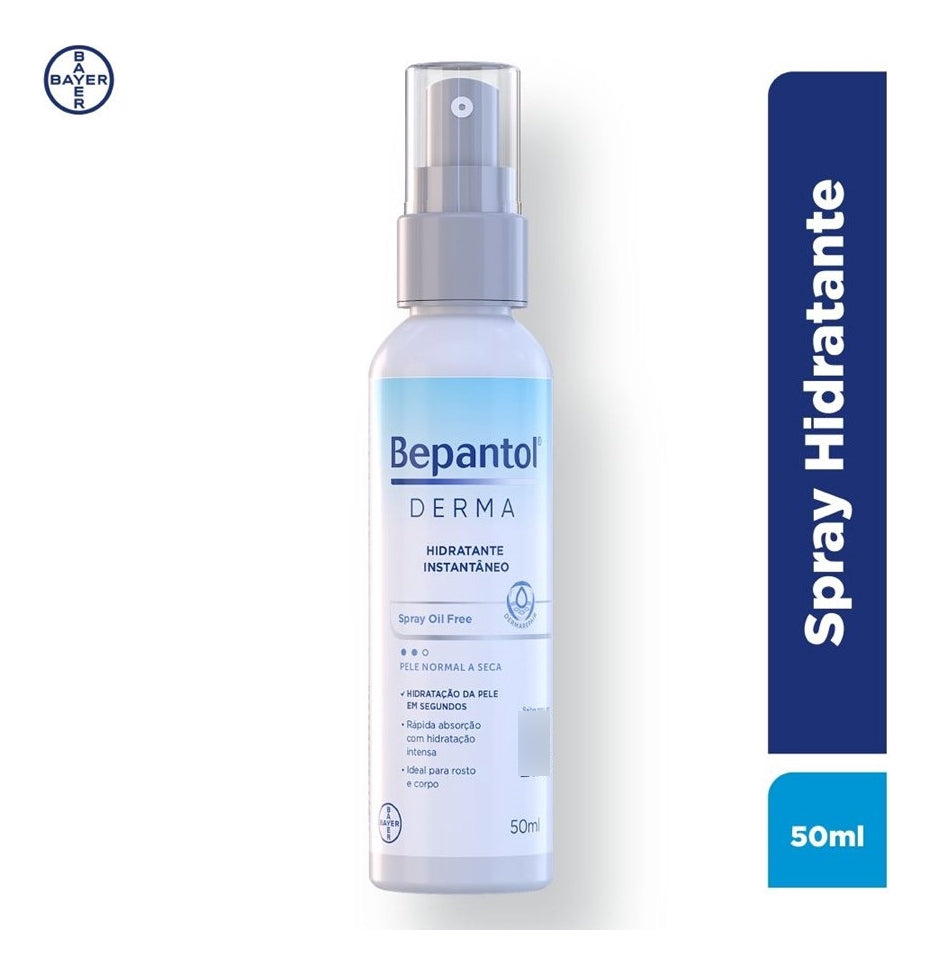 2 Bepantol Derma Solução Spray Hidratante Pele E Cabelo 50ml