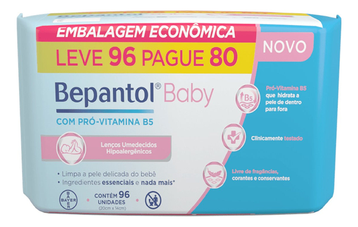 Kit 1 Pomada Assadura + 5 Lenços Umedecidos 96un - Bepantol